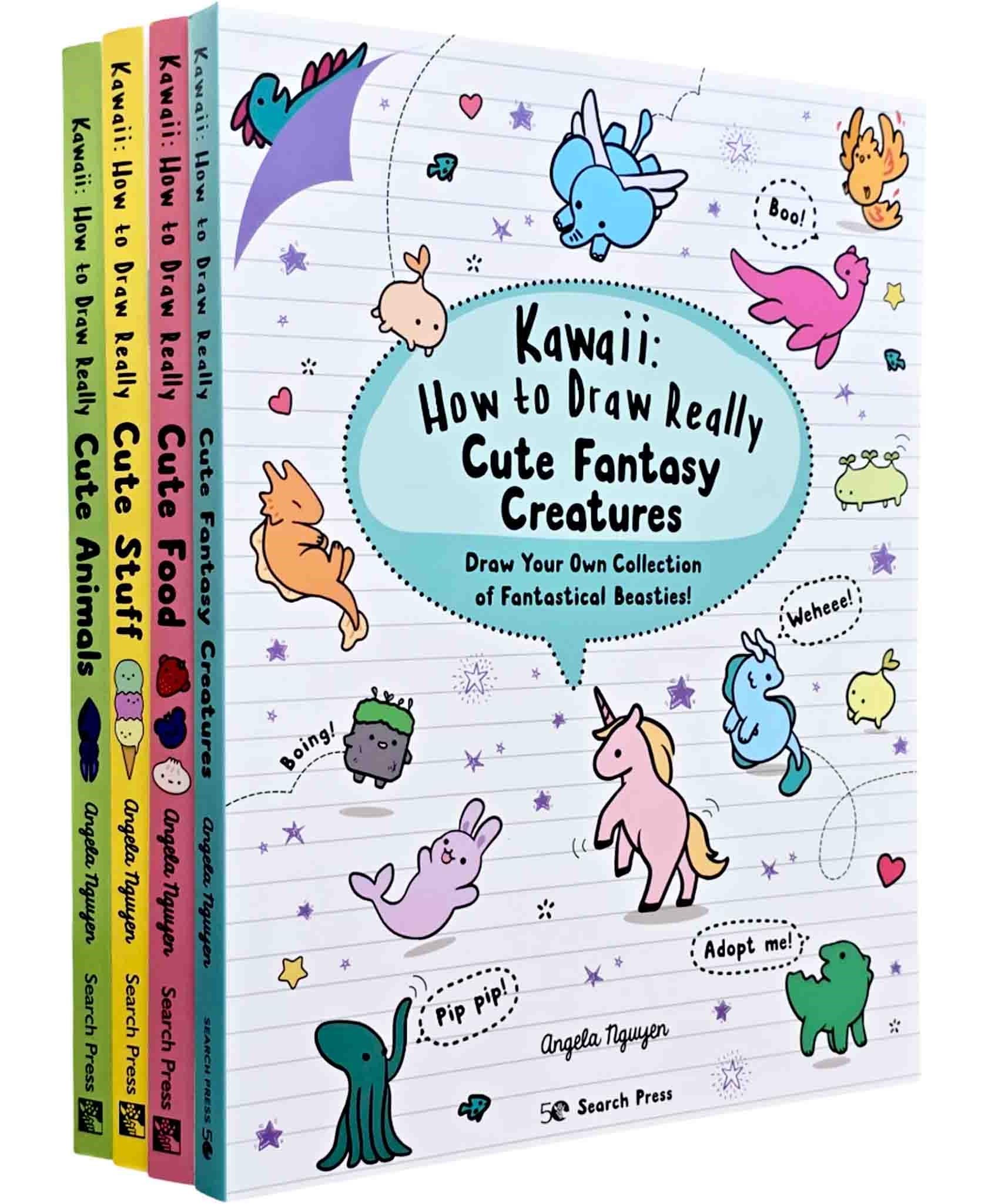 アイドル KAWAII MAKER BOOK Kawaii: How to Draw Series By Angela Nguyen 4 Books Collection Set
